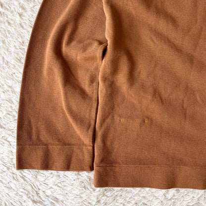45R 極美品 スーピマカノコの33色四角ポロ 3 茶