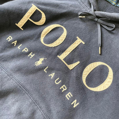 ラルフローレン 美品 現行 パーカー 刺繍ロゴ M ネイビー