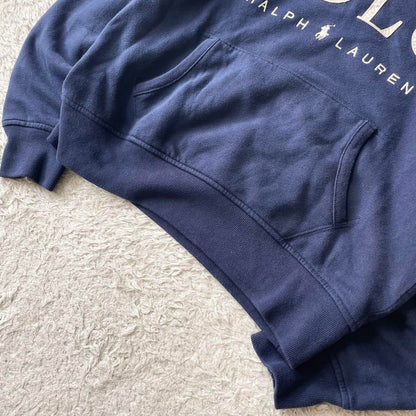 ラルフローレン 美品 現行 パーカー 刺繍ロゴ M ネイビー
