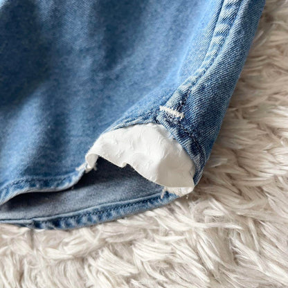 オリアン 美品 ORIAN ホリゾンタルカラー デニムシャツ S シャンブレー