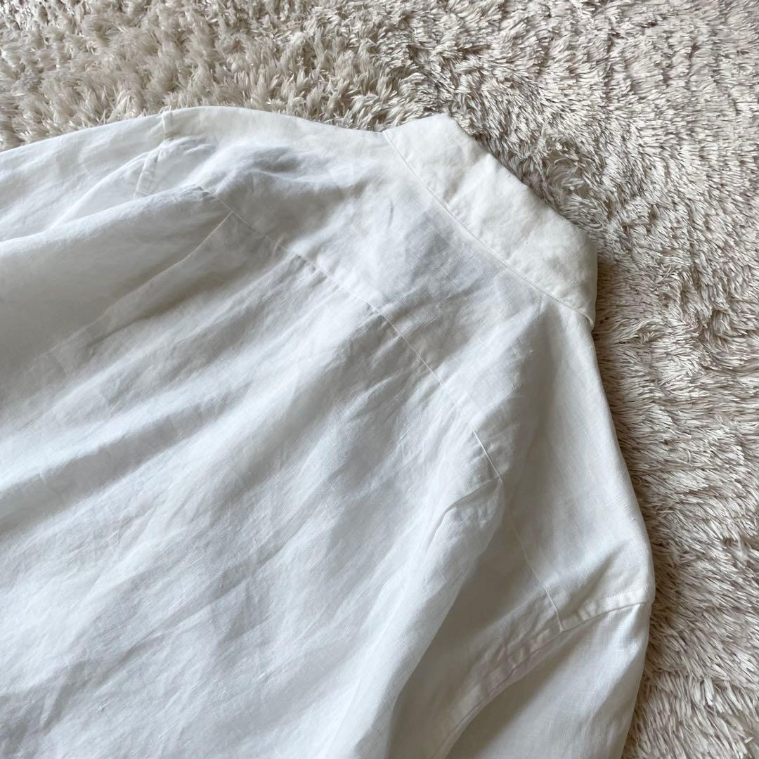 マーガレットハウエル 極美品 L/S リネンシャツ 1 白