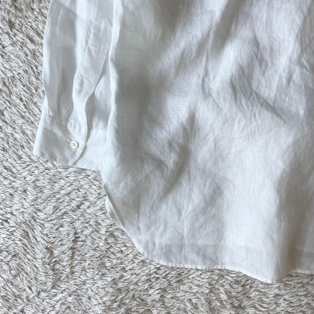 マーガレットハウエル 極美品 L/S リネンシャツ 1 白