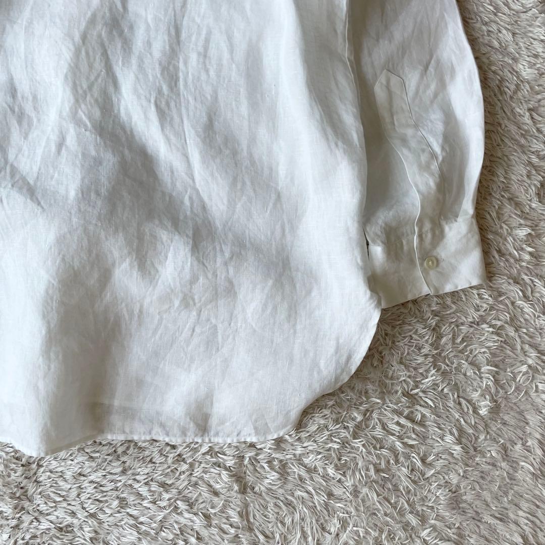 マーガレットハウエル 極美品 L/S リネンシャツ 1 白