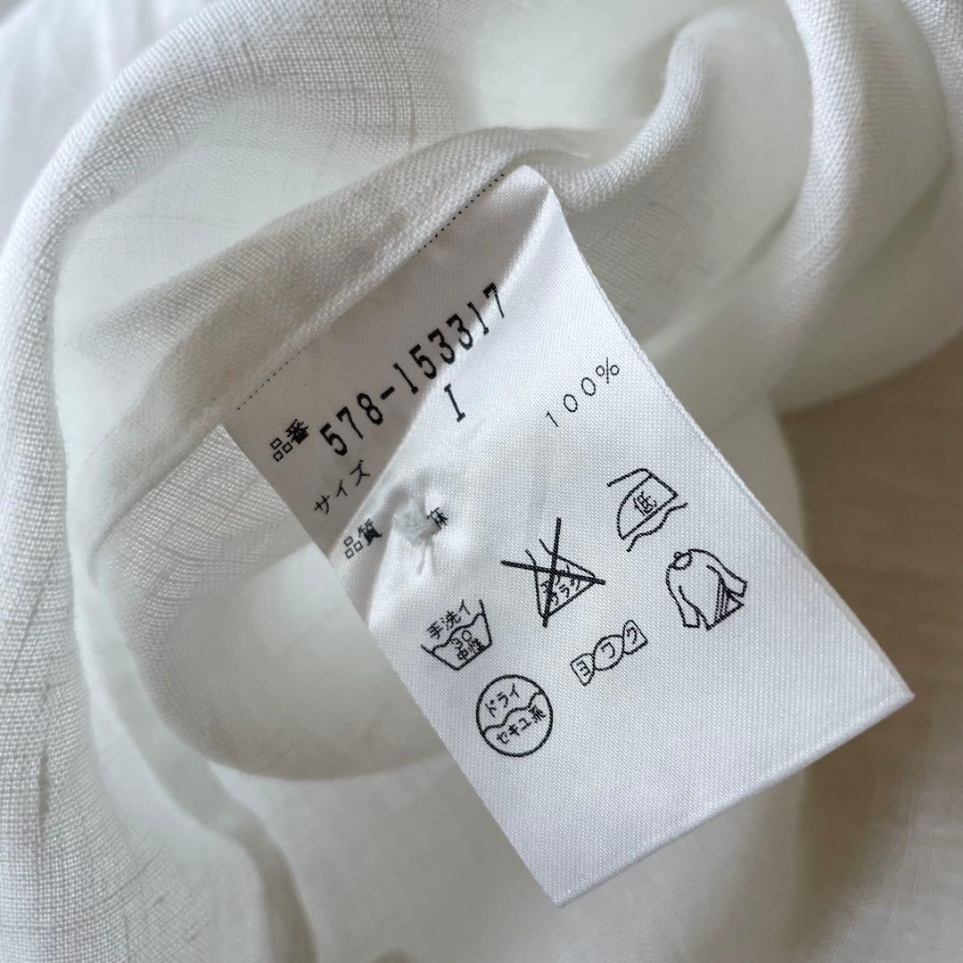 マーガレットハウエル 極美品 L/S リネンシャツ 1 白