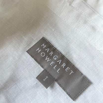 マーガレットハウエル 極美品 L/S リネンシャツ 1 白