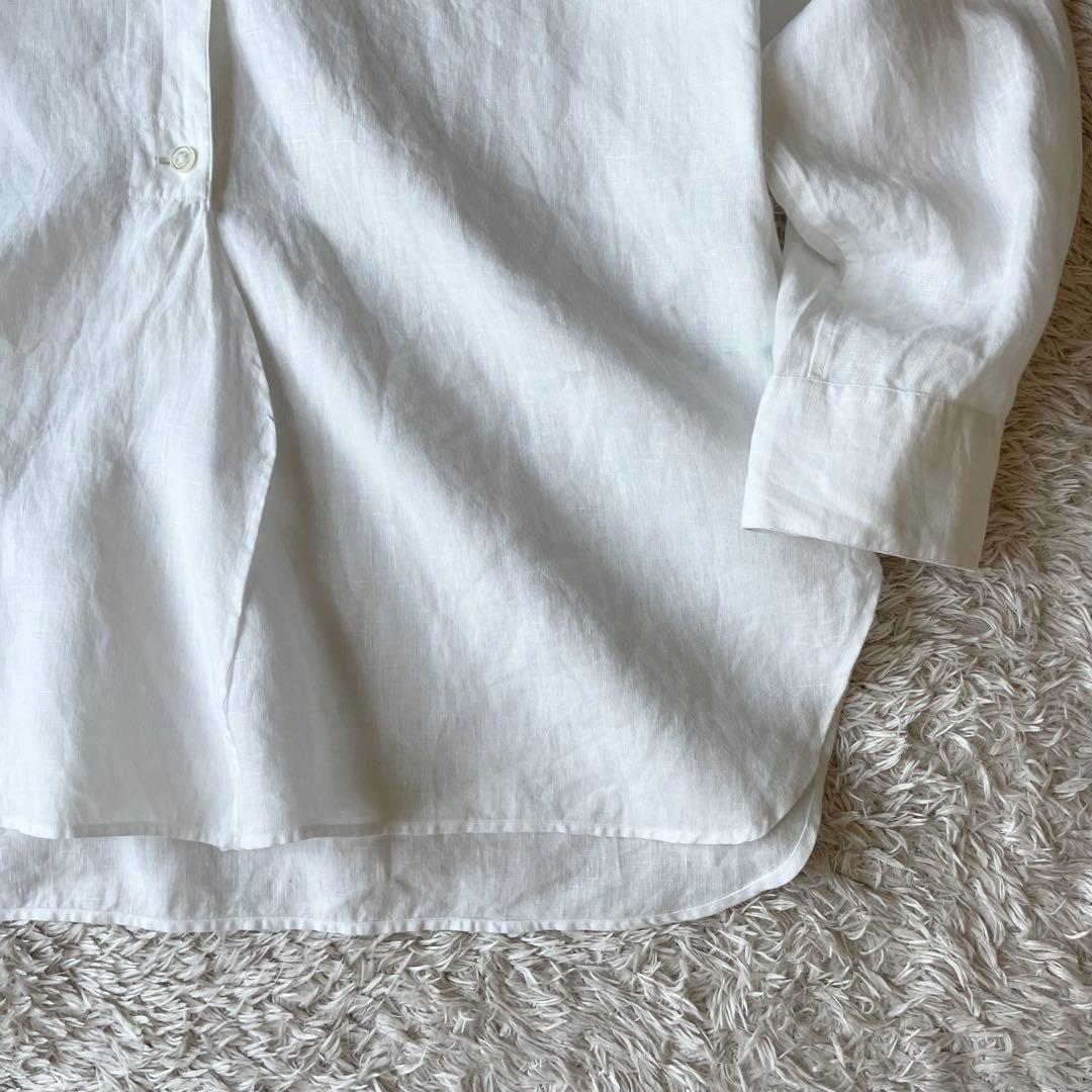 マーガレットハウエル 極美品 L/S リネンシャツ 1 白