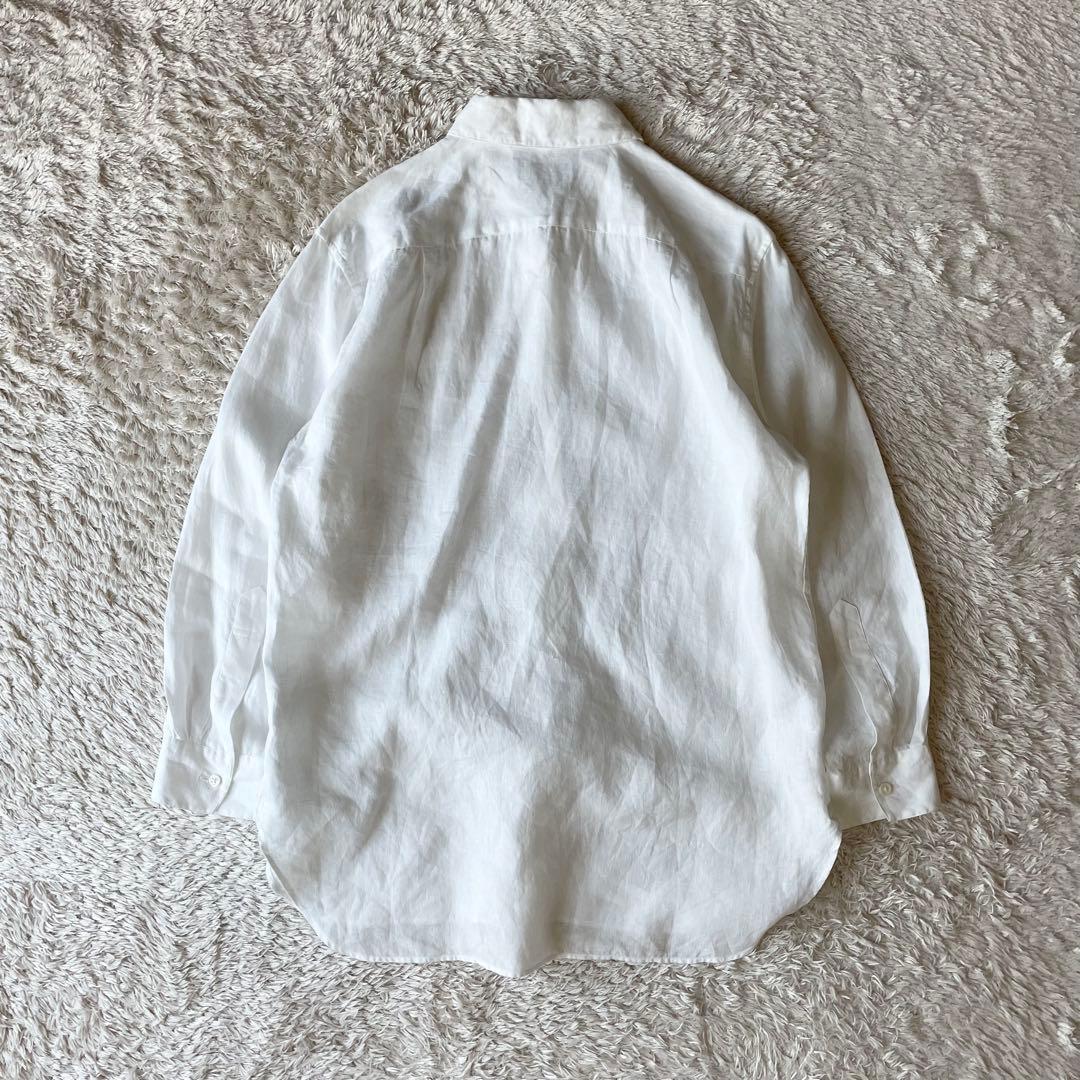 マーガレットハウエル 極美品 L/S リネンシャツ 1 白