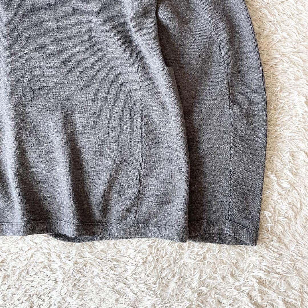 45R 美品 スビン総針ジャケット カーディガン 3 グレー