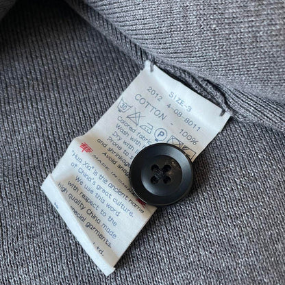 45R 美品 スビン総針ジャケット カーディガン 3 グレー