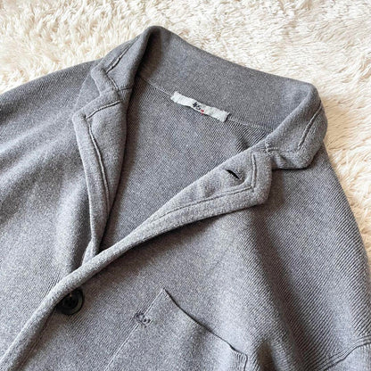 45R 美品 スビン総針ジャケット カーディガン 3 グレー