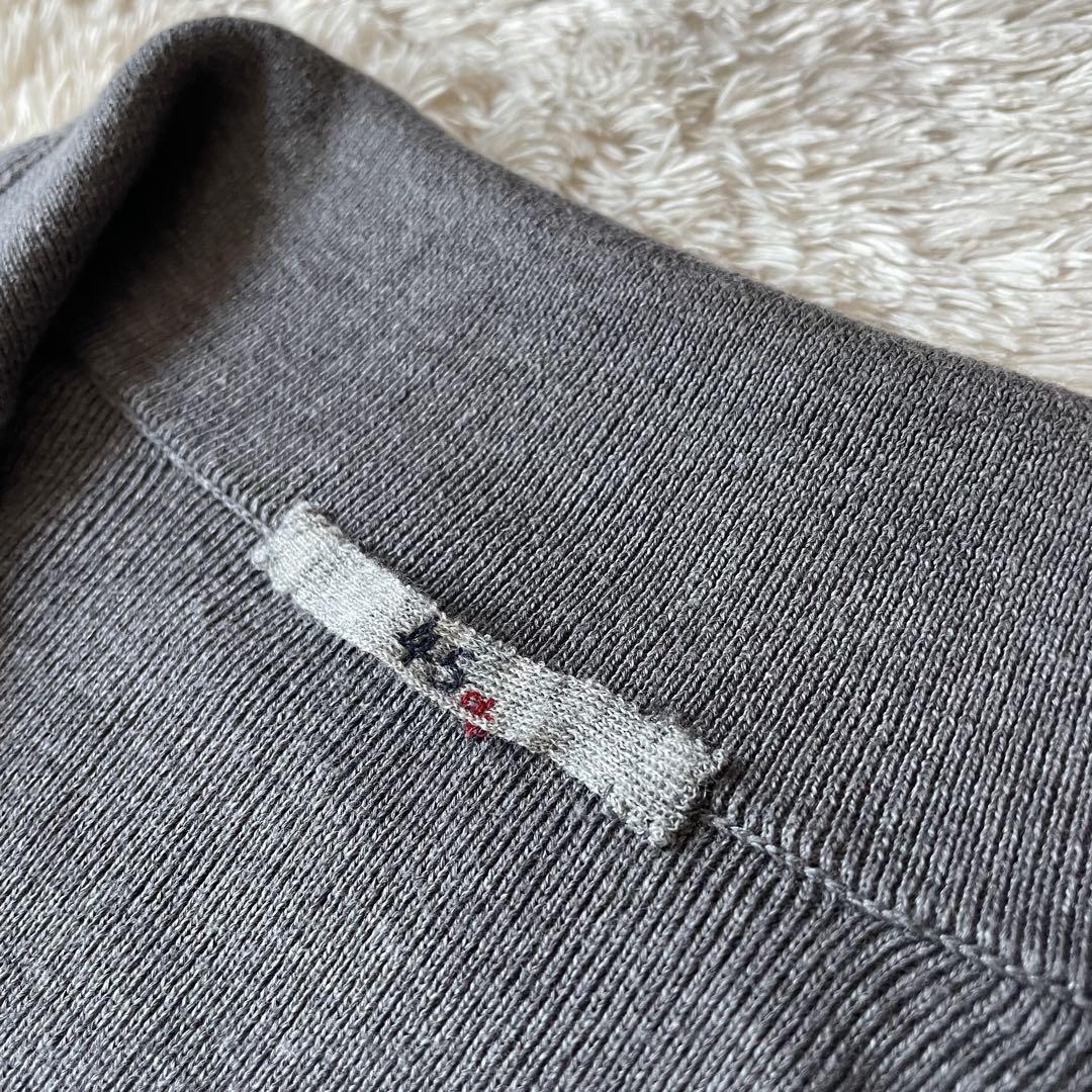 45R 美品 スビン総針ジャケット カーディガン 3 グレー