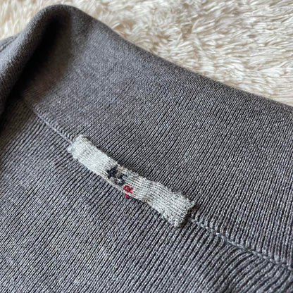 45R 美品 スビン総針ジャケット カーディガン 3 グレー