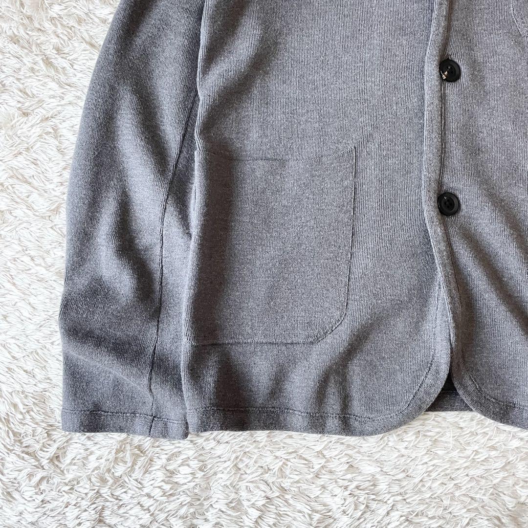 45R 美品 スビン総針ジャケット カーディガン 3 グレー