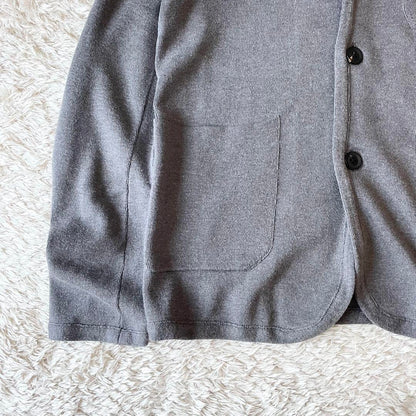 45R 美品 スビン総針ジャケット カーディガン 3 グレー