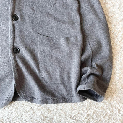 45R 美品 スビン総針ジャケット カーディガン 3 グレー