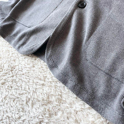 45R 美品 スビン総針ジャケット カーディガン 3 グレー