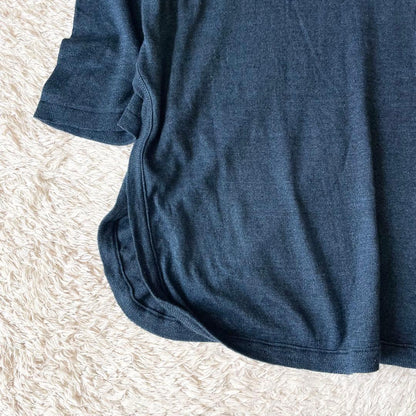 45R 美品 超ガーゼのチュニック インディゴ ワンピース