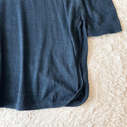 45R 美品 超ガーゼのチュニック インディゴ ワンピース