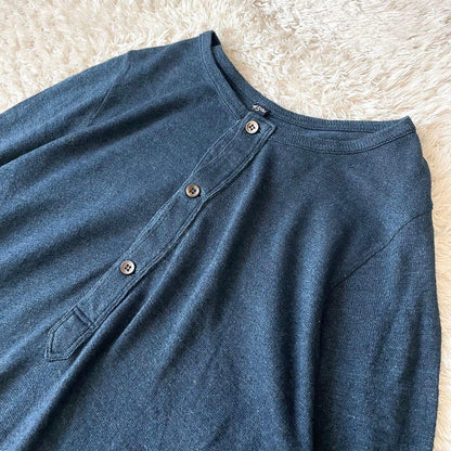 45R 美品 超ガーゼのチュニック インディゴ ワンピース