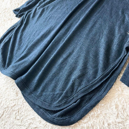 45R 美品 超ガーゼのチュニック インディゴ ワンピース