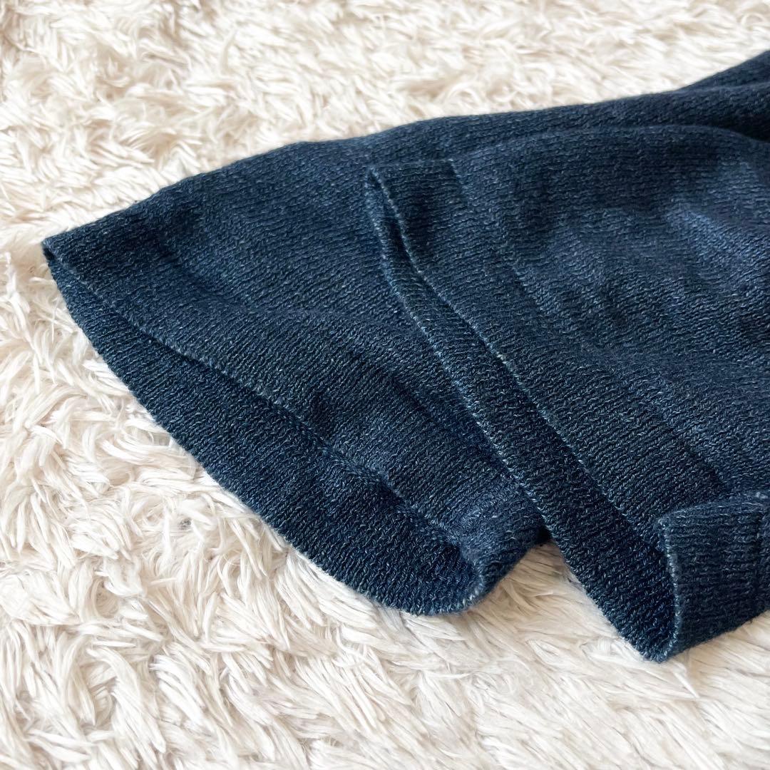 45R 美品 超ガーゼのチュニック インディゴ ワンピース