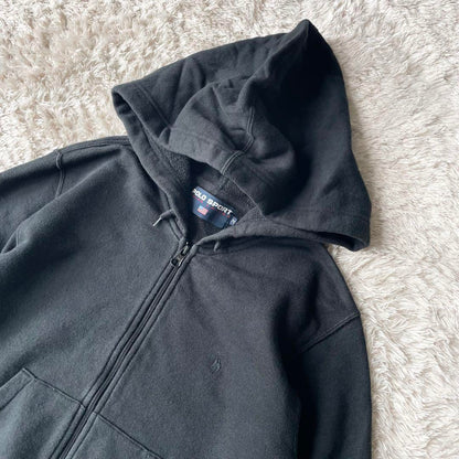 POLO SPORT   美品 90s クロップド パーカー M 黒x黒