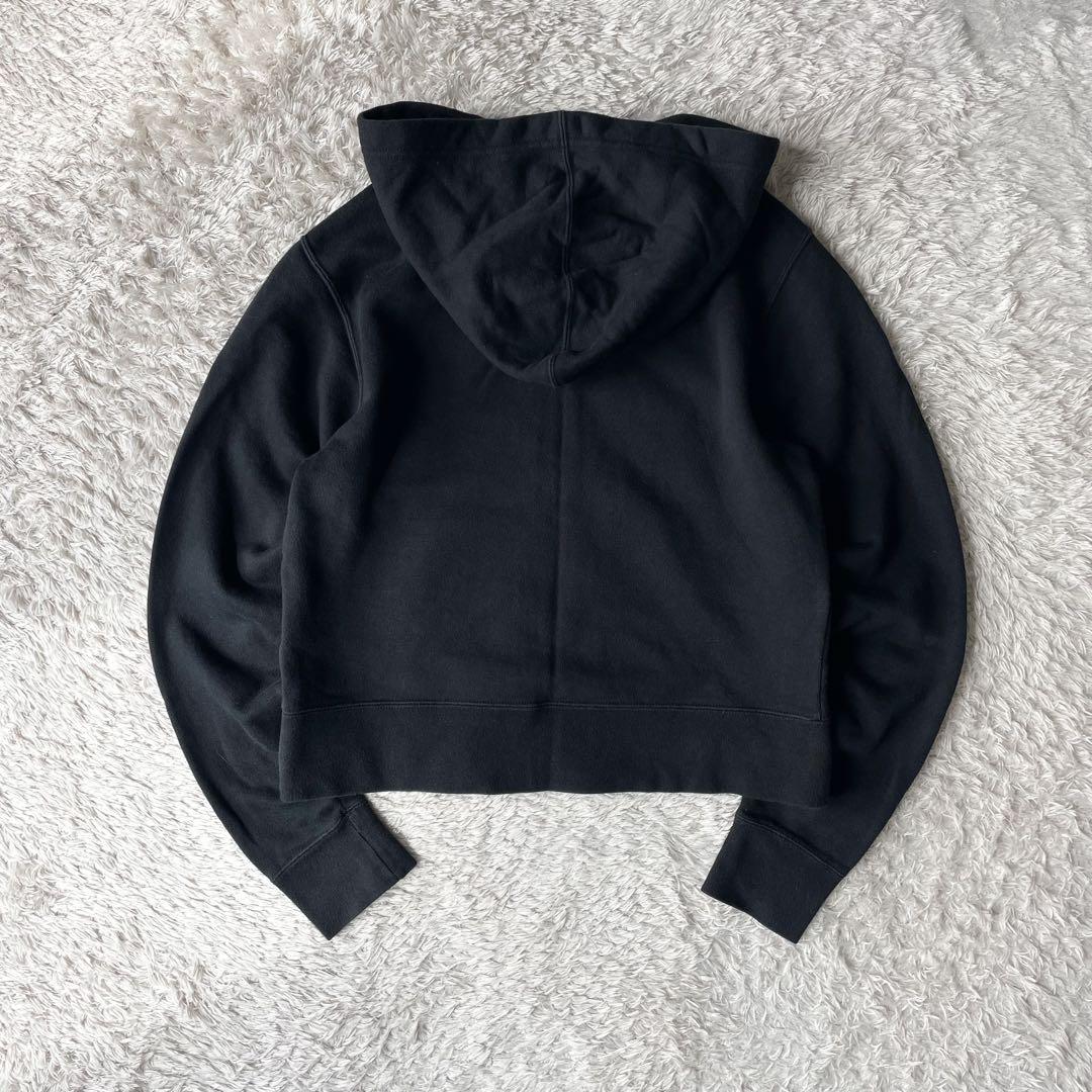 POLO SPORT   美品 90s クロップド パーカー M 黒x黒