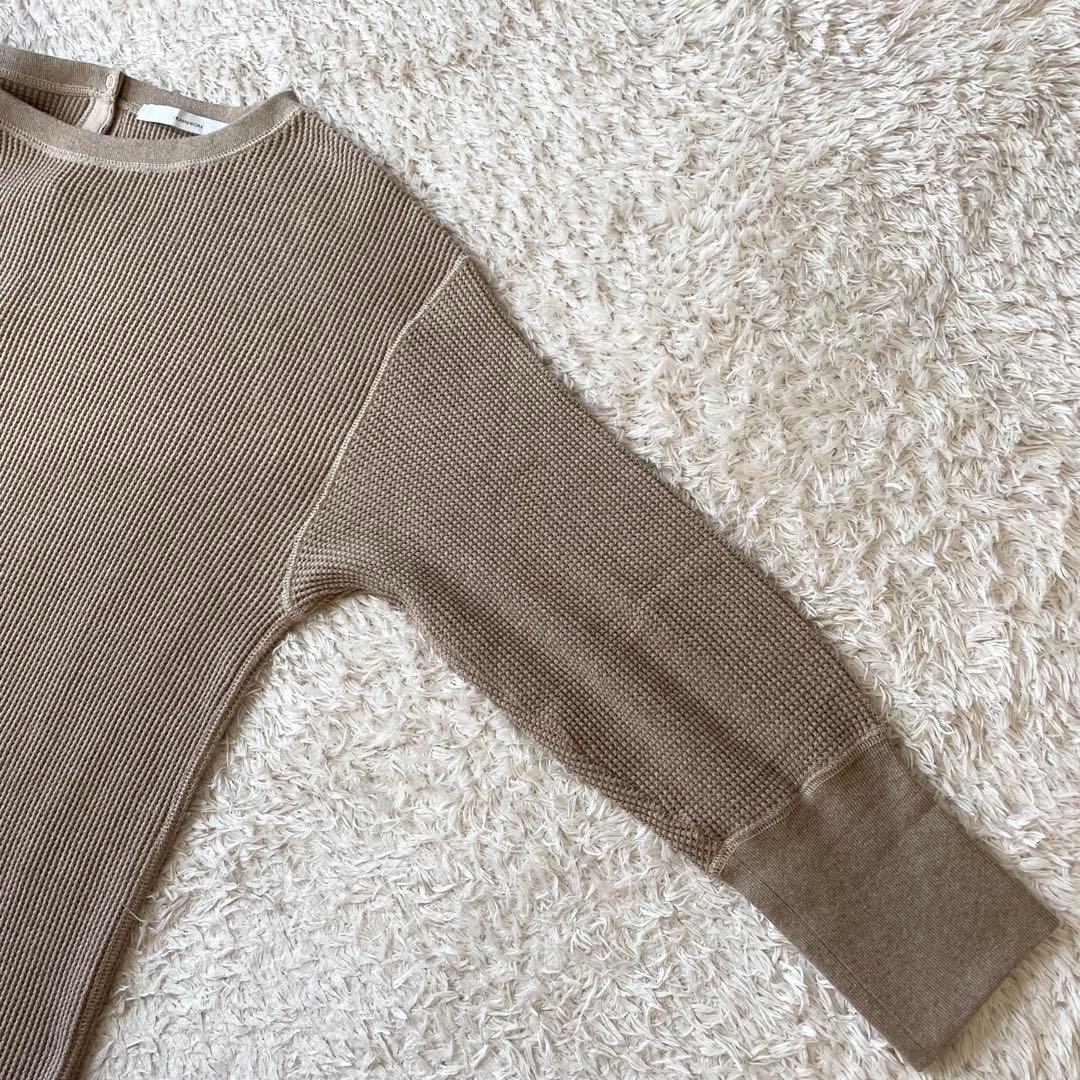 フレームワーク 極美品 ワッフルカットソーワンピース F ブラウン