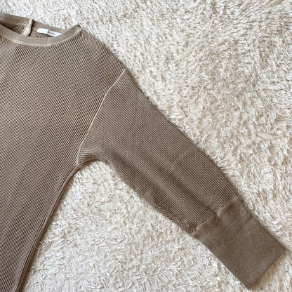 フレームワーク 極美品 ワッフルカットソーワンピース F ブラウン