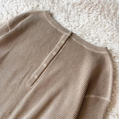 フレームワーク 極美品 ワッフルカットソーワンピース F ブラウン