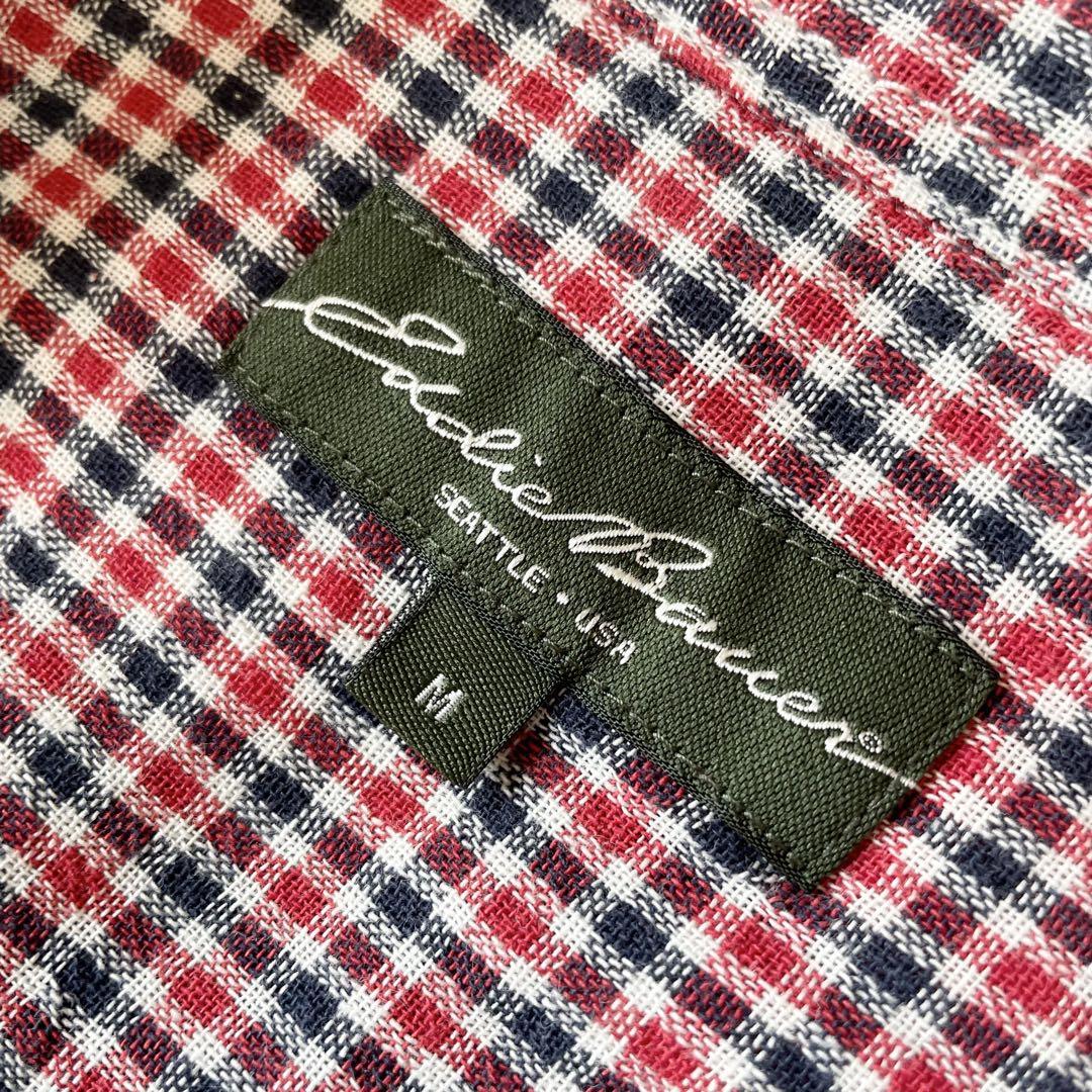 エディーバウアー 極美品 チェックシャツ M 赤青チェック ダブルフェイス