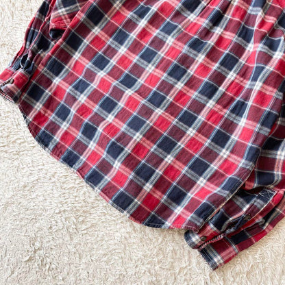 エディーバウアー 極美品 チェックシャツ M 赤青チェック ダブルフェイス
