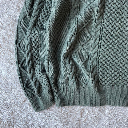 ラルフローレン 現行 フィッシャーマンズニット XL カーキ