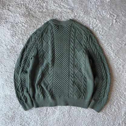 ラルフローレン 現行 フィッシャーマンズニット XL カーキ