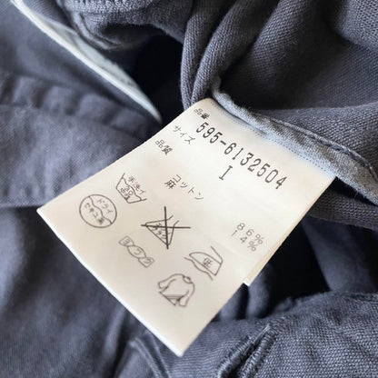 エムエイチエル 美品 MHL ファインコットンリネンスカート 1 ネイビー