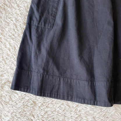 エムエイチエル 美品 MHL ファインコットンリネンスカート 1 ネイビー