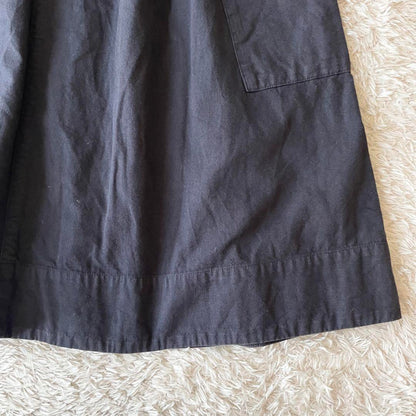 エムエイチエル 美品 MHL ファインコットンリネンスカート 1 ネイビー