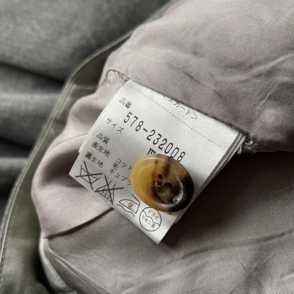 マーガレットハウエル 美品 コットンウールプリーツスカート 3 グレー