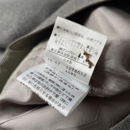 マーガレットハウエル 美品 コットンウールプリーツスカート 3 グレー