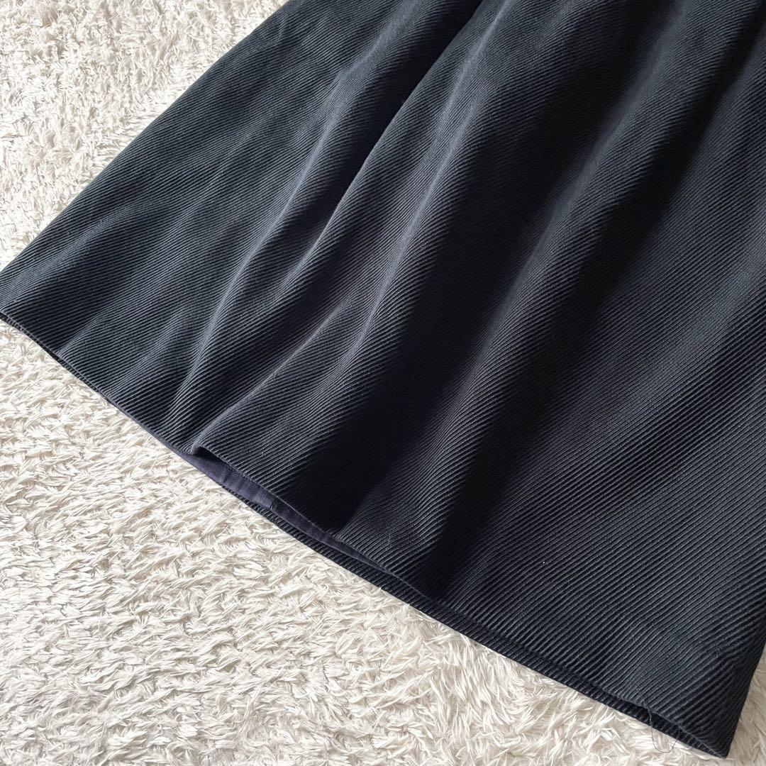 45rpm 美品 umii908 コーデュロイ スカート 1 ネイビー 細畝