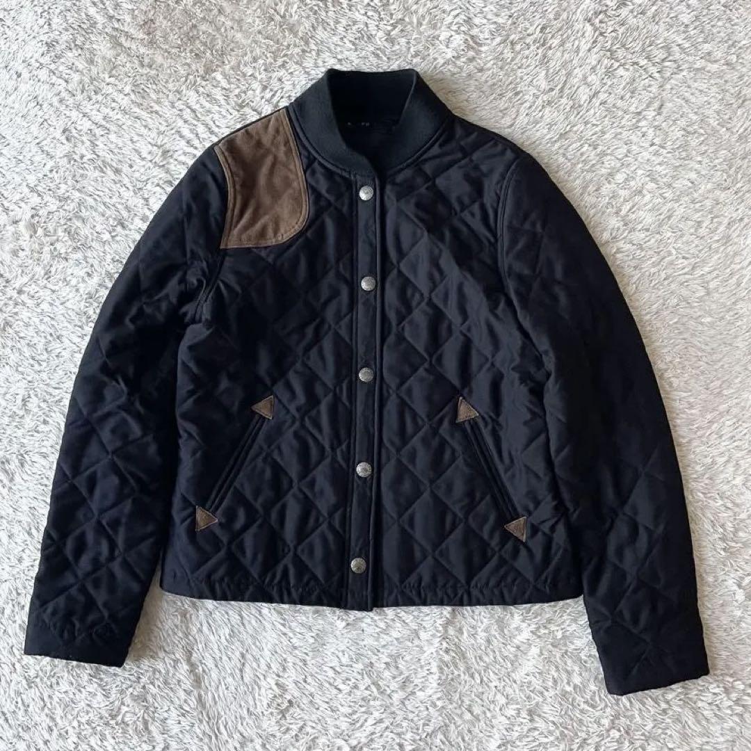 ラルフローレン 美品 キルティングジャケット ブルゾン 9 黒