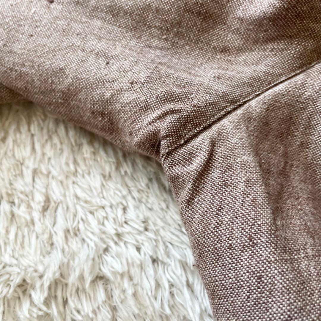 マドモアゼルノンノン 美品 リネンパンツ L ブラウン