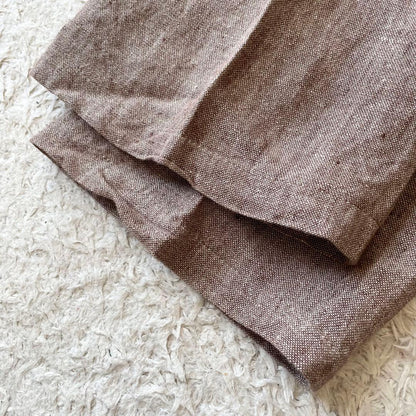 マドモアゼルノンノン 美品 リネンパンツ L ブラウン