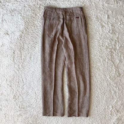 マドモアゼルノンノン 美品 リネンパンツ L ブラウン