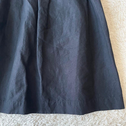マーガレットハウエル 美品 リネンコットンフレアスカート 2 黒