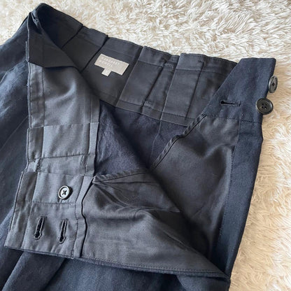 マーガレットハウエル 美品 リネンコットンフレアスカート 2 黒