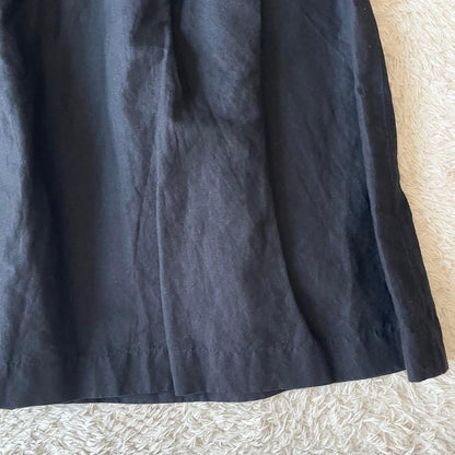 マーガレットハウエル 美品 リネンコットンフレアスカート 2 黒