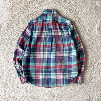 ラルフローレン 極美品 現行 BD L/S リネンシャツ S マドラス