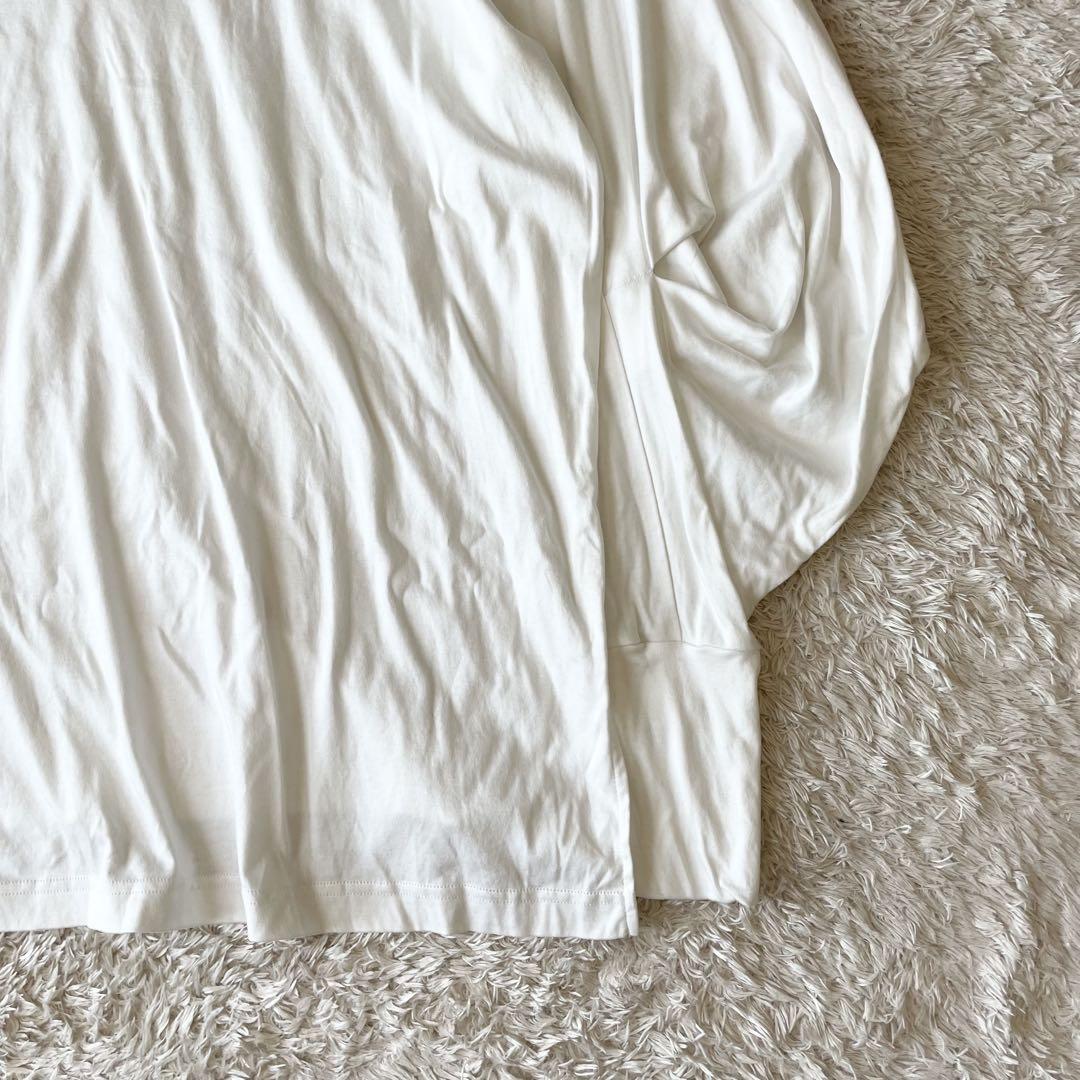 emmi 美品 長袖 カットソー ボリュームスリーブ 無地 F ホワイト