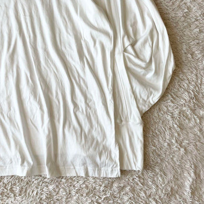 emmi 美品 長袖 カットソー ボリュームスリーブ 無地 F ホワイト